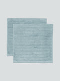 Westside Home Aqua Self-Striped Small 550 GSM Face Towels Pack of Two