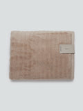 Westside Home Beige Self-Striped Medium 550 GSM Bath Towel