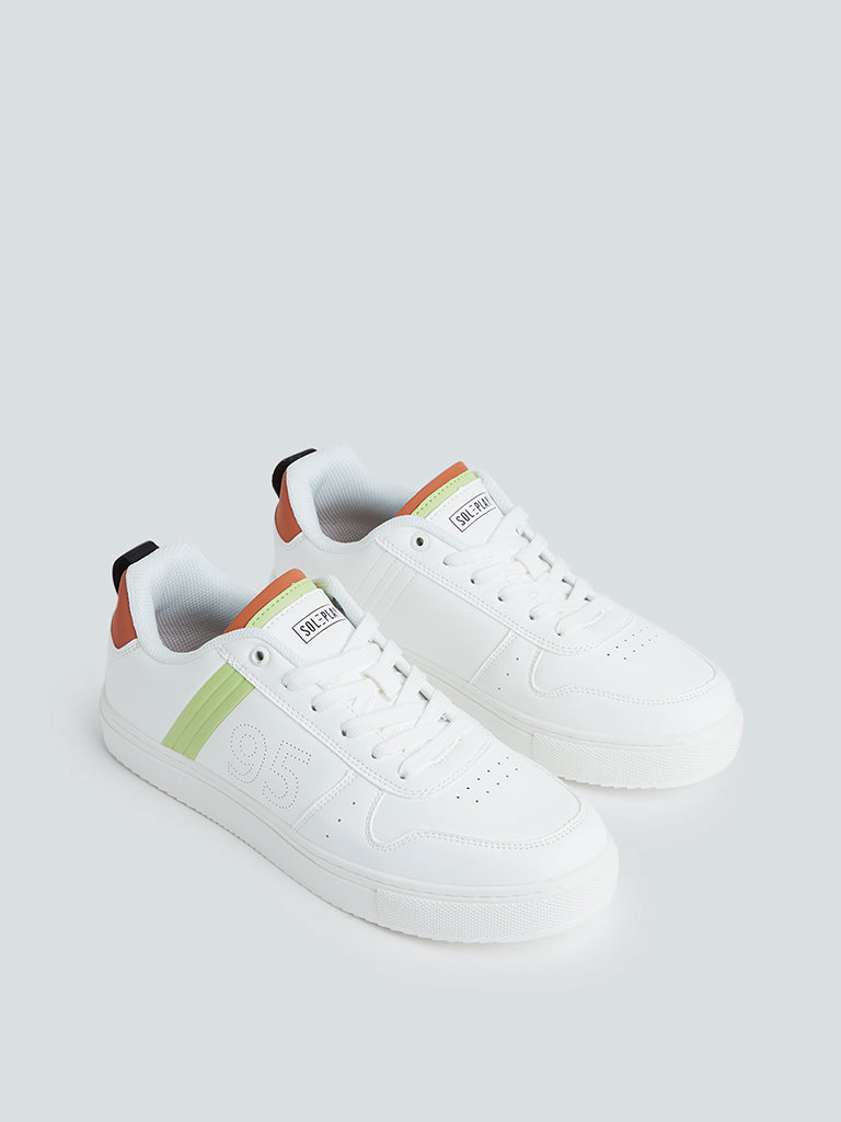 SOLEPLAY White Lace-Up Sneakers