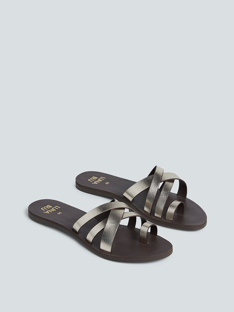 Buy LUNA BLU Brown Multi-Strap Sandals from Westside
