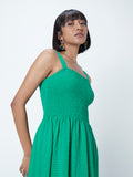 Nuon Green Smocked Dress