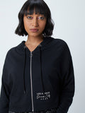 Nuon Black Text Pattern Jacket