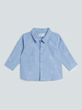 HOP Baby Blue Whale Pattern Shirt