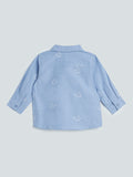 HOP Baby Blue Whale Pattern Shirt