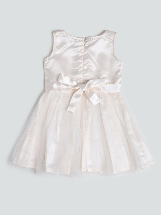 HOP Kids White Flared Dress