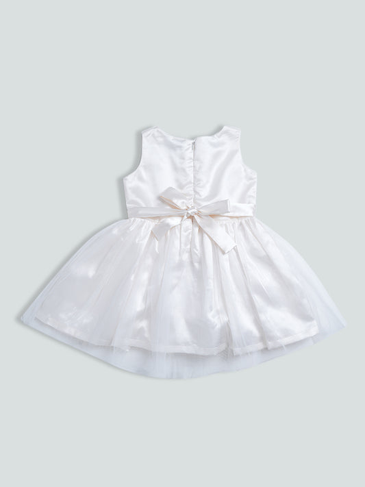 HOP Kids Embroidered White Dress