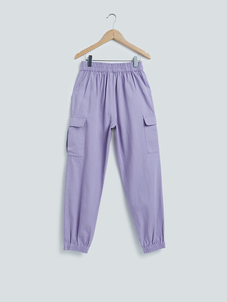 Y&F Kids Lavender Cargo-Style Pants