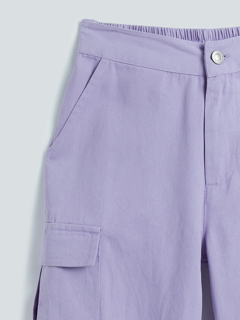Y&F Kids Lavender Cargo-Style Pants
