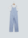 Y&F Kids Blue T-Shirt And Jumpsuit Set