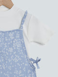 Y&F Kids Blue T-Shirt And Jumpsuit Set