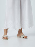 Zuba White Pure Cotton Palazzos