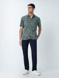 Ascot Navy Cotton-Stretch Relaxed-Fit Jeans