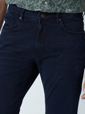 Ascot Navy Cotton-Stretch Relaxed-Fit Jeans
