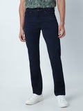 Ascot Navy Cotton-Stretch Relaxed-Fit Jeans