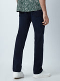 Ascot Navy Cotton-Stretch Relaxed-Fit Jeans