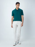 WES Casuals Teal Relaxed-Fit Polo T-Shirt
