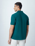 WES Casuals Teal Relaxed-Fit Polo T-Shirt