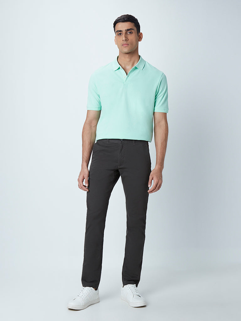 WES Casuals Light Mint Relaxed-Fit Polo T-Shirt