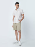 WES Casuals Beige Relaxed-Fit Shorts