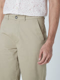 WES Casuals Beige Relaxed-Fit Shorts