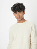 ETA Ecru Knitted Slim-Fit T-Shirt