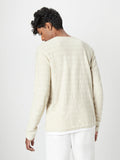 ETA Ecru Knitted Slim-Fit T-Shirt