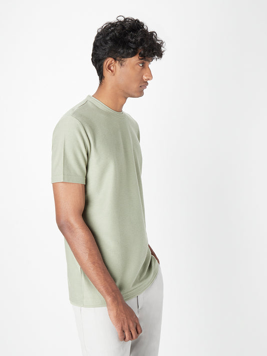 ETA Sage Textured Cotton Blend Slim-Fit T-Shirt