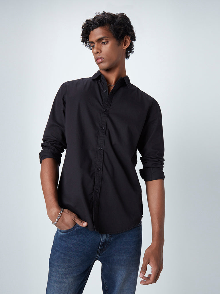 Nuon Black Slim-Fit Shirt