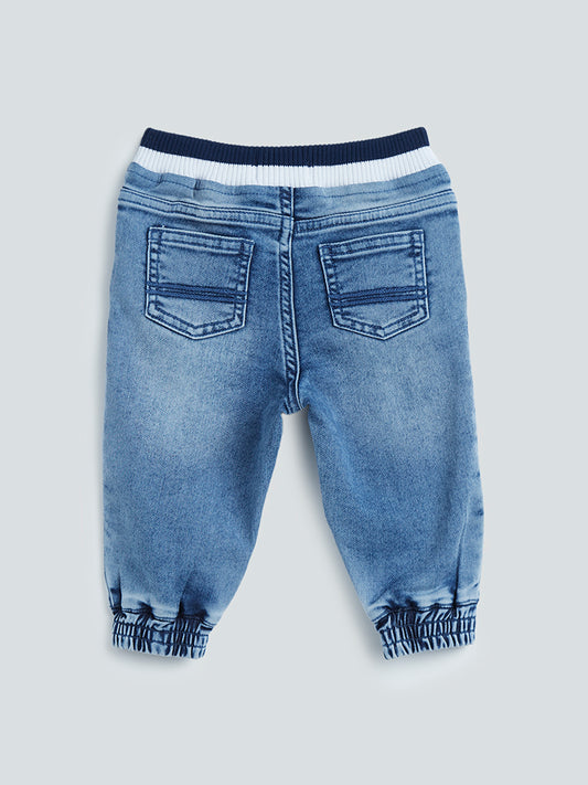 HOP Baby Blue Jogger-Style Jeans