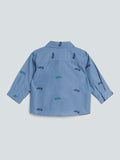 HOP Baby Blue Embroidered Shirt