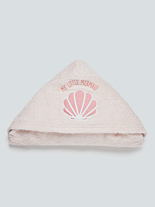 HOP Baby Pink Mermaid Themed Hooded Towel