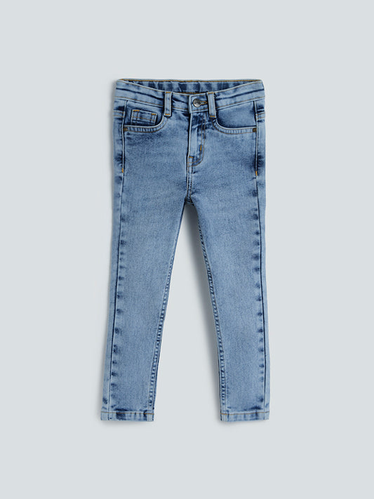 HOP Kids Light Blue Straight - Fit High Rise Jeans