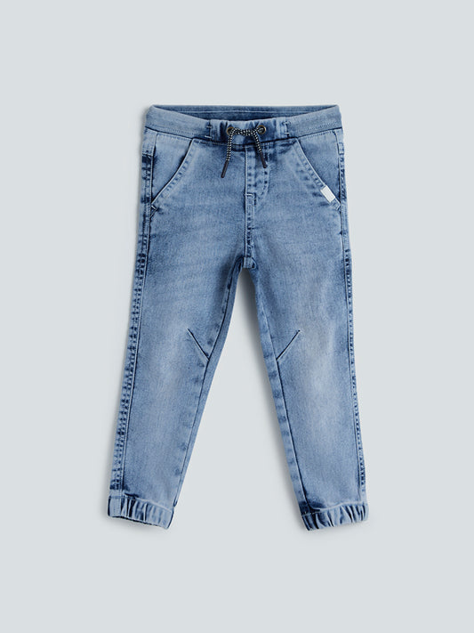HOP Kids Light Blue Slim - Fit High - Rise Jeans
