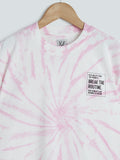 Y&F Kids Pink Tie-Dye Print T-Shirt