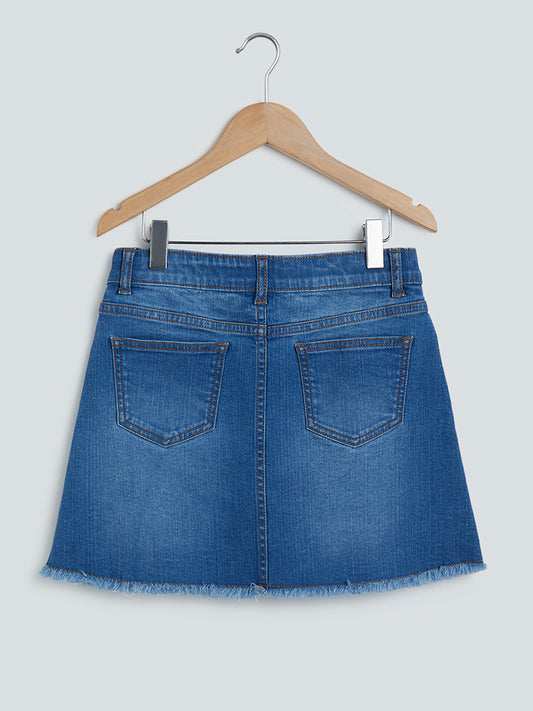 Y&F Kids Blue Denim Skirt