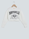 Y&F Kids Off-White Text Pattern Sweatshirt
