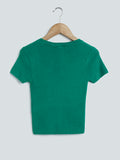 Y&F Kids Green Knitted Top