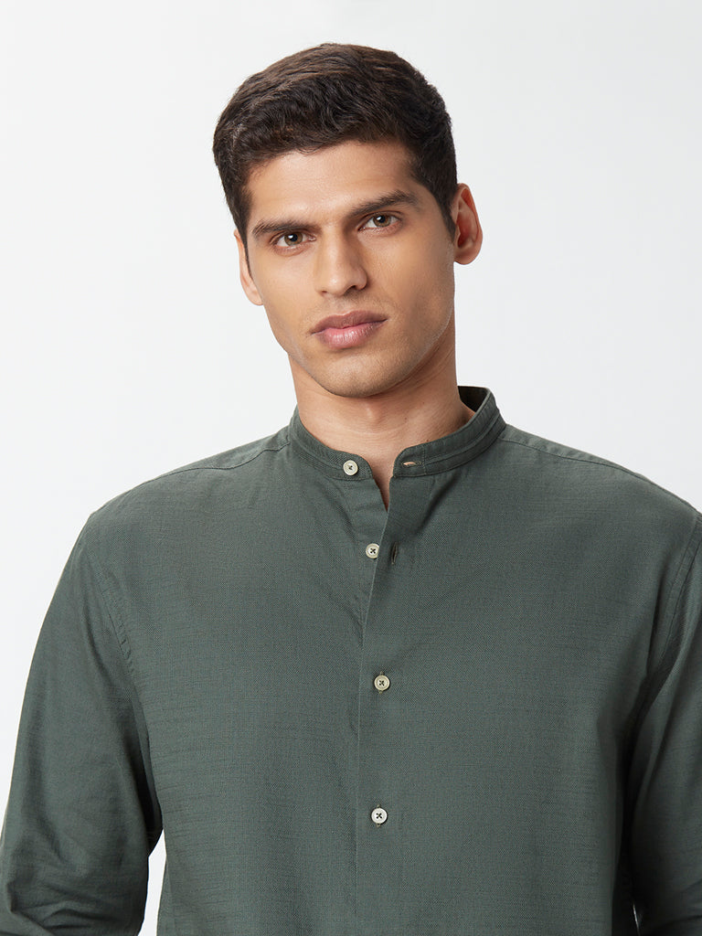 Ascot Olive Relaxed-Fit Shirt