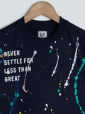 Y&F Kids Navy Splatter Print T-Shirt