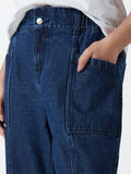 LOV Dark Blue Paper bag Jeans