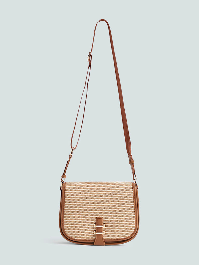 LOV Solid Beige Saddle Bag