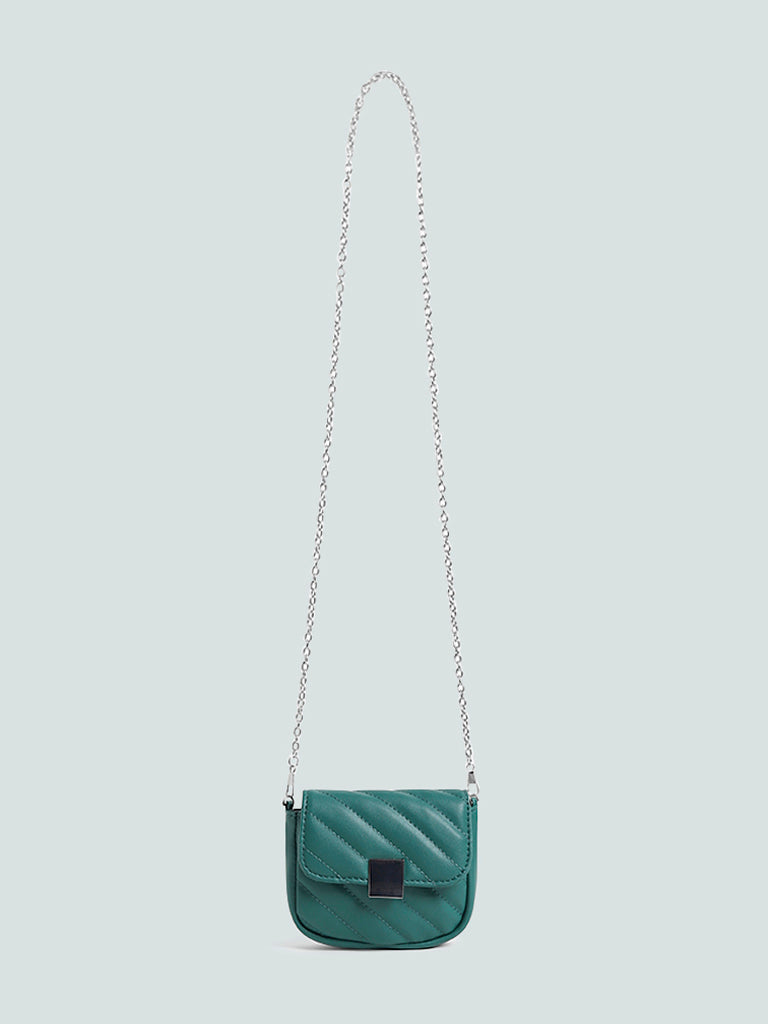 Nuon Textured Green Sling Bag