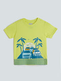 HOP Kids Yellow Beach-Themed T-Shirt