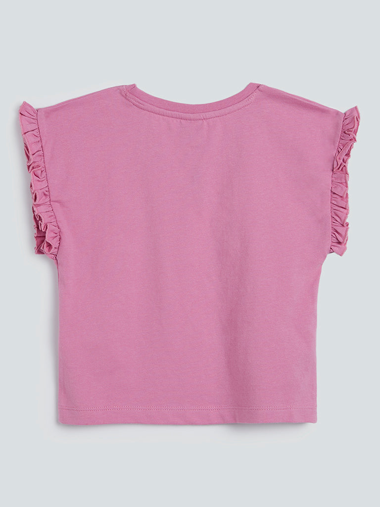 HOP Kids Pink Heart Pattern T-Shirt