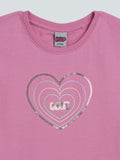 HOP Kids Pink Heart Pattern T-Shirt