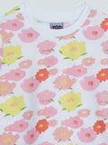 HOP Kids White Floral-Print T-Shirt