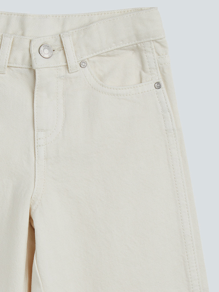 HOP Kids Off-White Flared Jeans