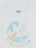 HOP Kids White Beach Themed T-Shirt