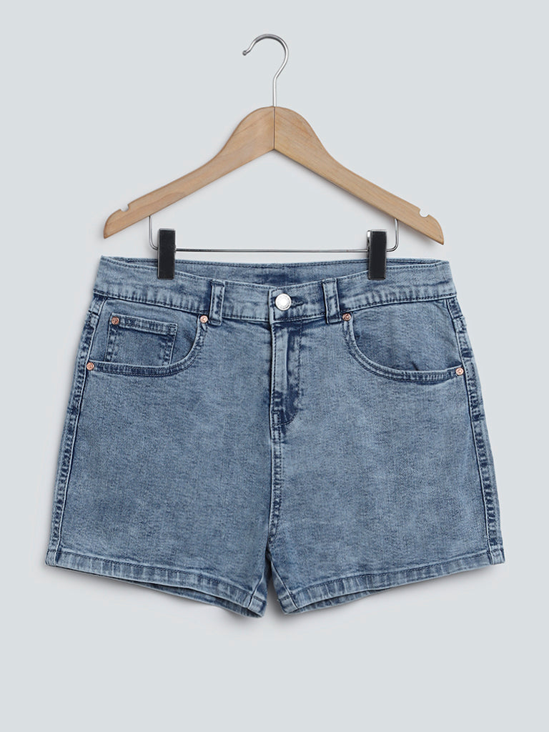 Y&F Kids Blue Denim Shorts