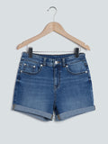 Y&F Kids Dark Blue Faded-Wash Shorts